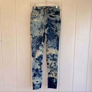Hand-bleached jeans